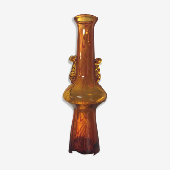 Vase Murano en pâte de verre soufflé des années 50-60