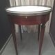 Louis XVI style hot water bottle table in mahogany and marble