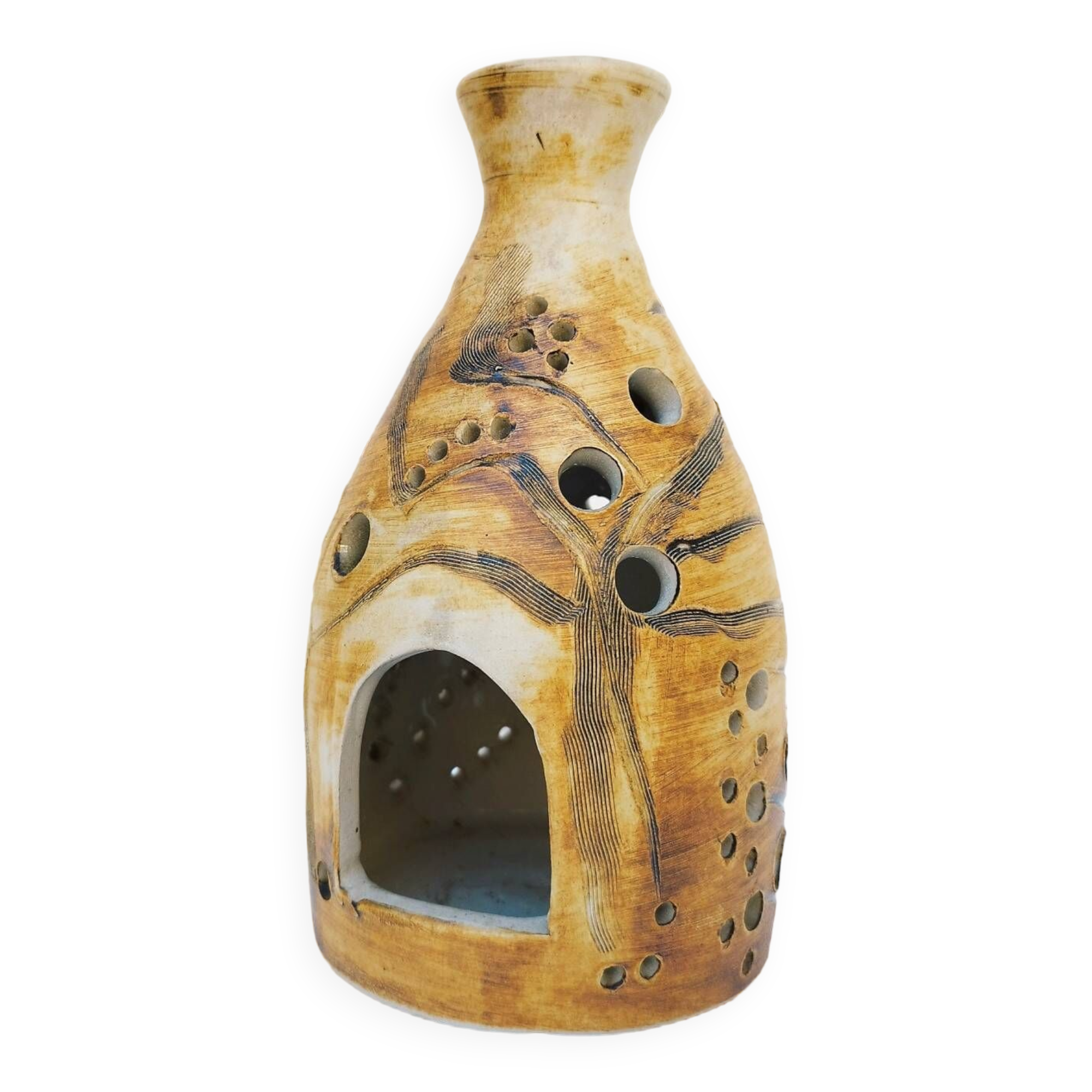 Colombe Vallauris pottery stoneware tealight holder