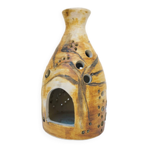 Photophore en grès poterie - colombe