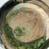 Vaullauris green varnished earth vase pitcher 1960