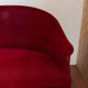 Red velvet bench