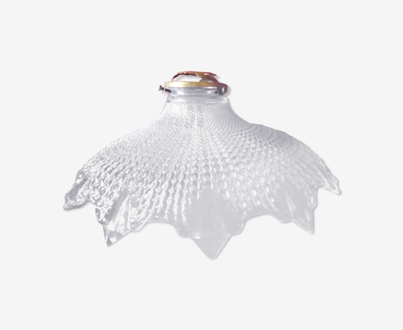 Suspension en verre taillé avec sa griffe 1950