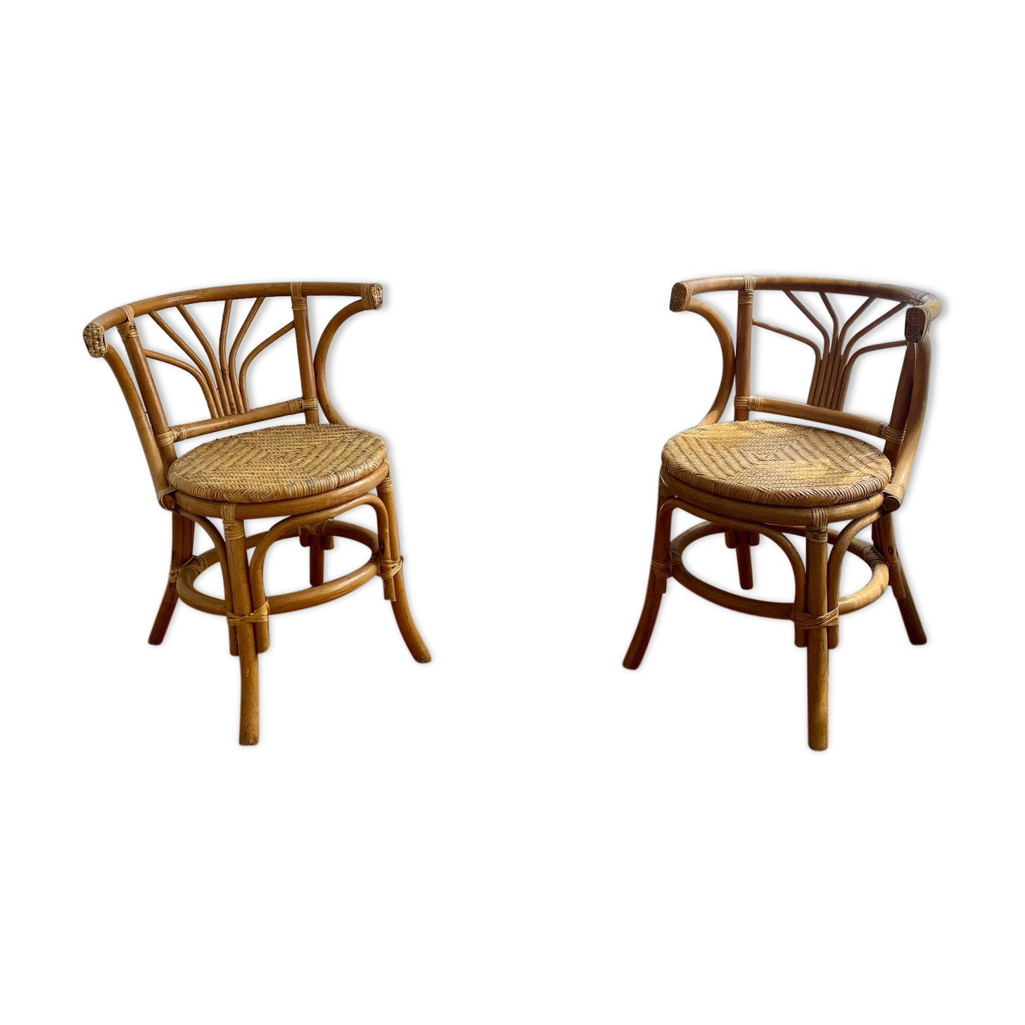 Pair of rattan chairs