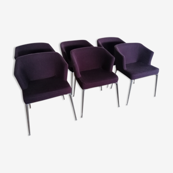 6 chairs with DESALTO armrests (bridges)