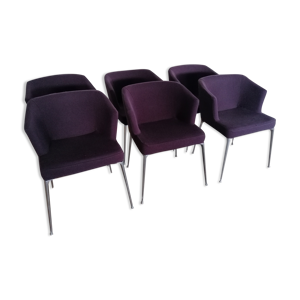 Set de 6 chaises avec accoudoirs