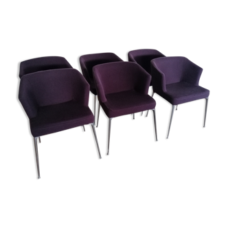 Set de 6 chaises avec accoudoirs Desalto