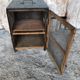 Old wooden pantry cabinet and mesh & vintage metal handle