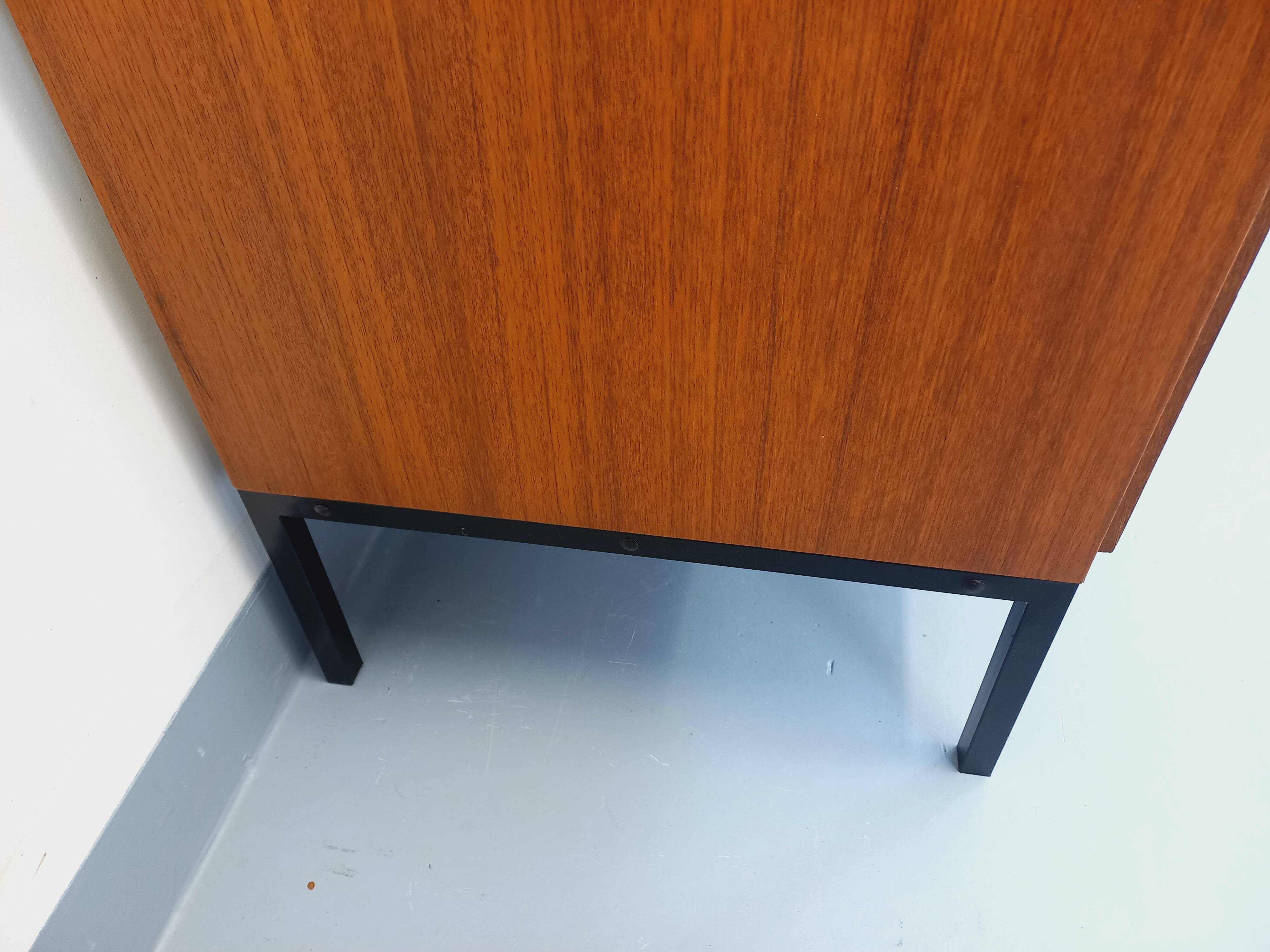 Vintage modernist enfilade ARP Minvielle by Guariche Mortier Motte teak