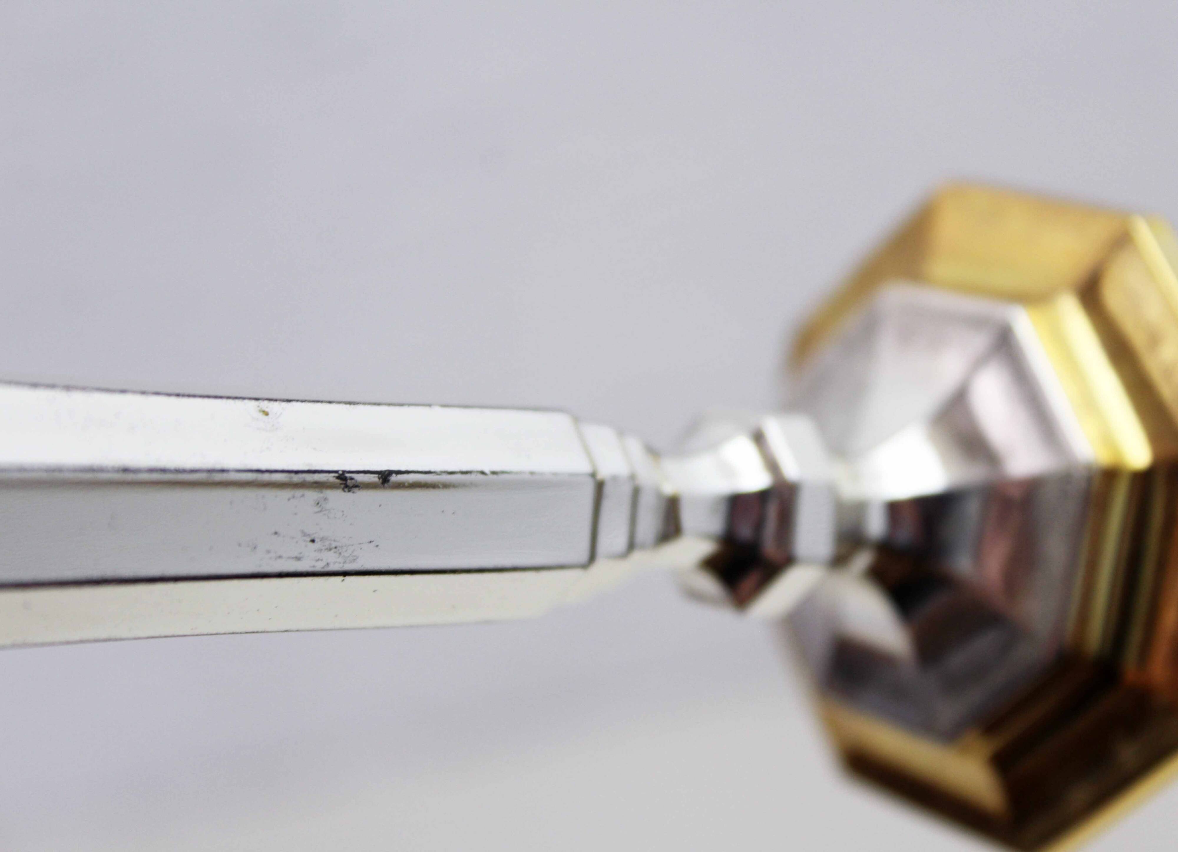 BMF silver metal soliflore vase