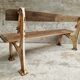 Old garden bench park bench oak with cast iron 160 cm