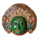 Tibetan wall mask handcrafted ethnic tribal decoration