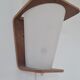Pair of Louis Kalff frosted wood and opaline sconces