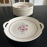 Service de 13 assiettes et un plat Badonviller