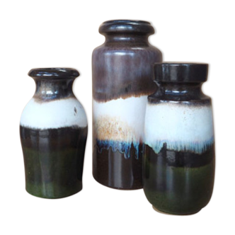 Ensemble de 3 vases
