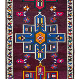 Handmade Distressed Oriental Multicolor Runner Carpet 90 cm x 332 cm