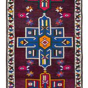 Handmade Distressed Oriental Multicolor Runner Carpet 90 cm x 332 cm