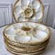 Set of 6 Oyster Plates Longchamp years 50-60