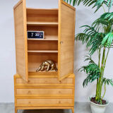 Vintage design rattan webbing cabinet 'Bohemian nature'