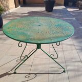 Wrought iron garden table