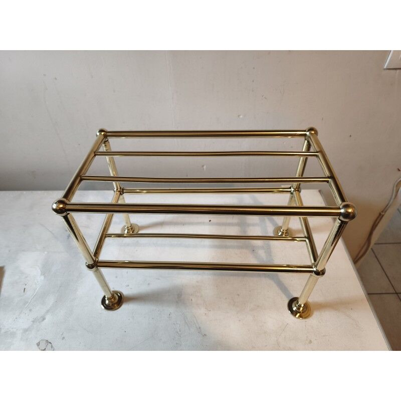 1900 shop shelf in bronze and brass