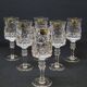 6 thick cut crystal wine glasses ff crystal hand