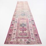 Soft & Dusty Pink Vintage Runner Rug, 78x360Cm