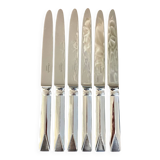 Christofle Atlantide, 6 table knives 24.5 cm very good condition