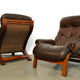 Sturdy lounge chairs by Oddvin Rykken for Rybo, Norway 1970s