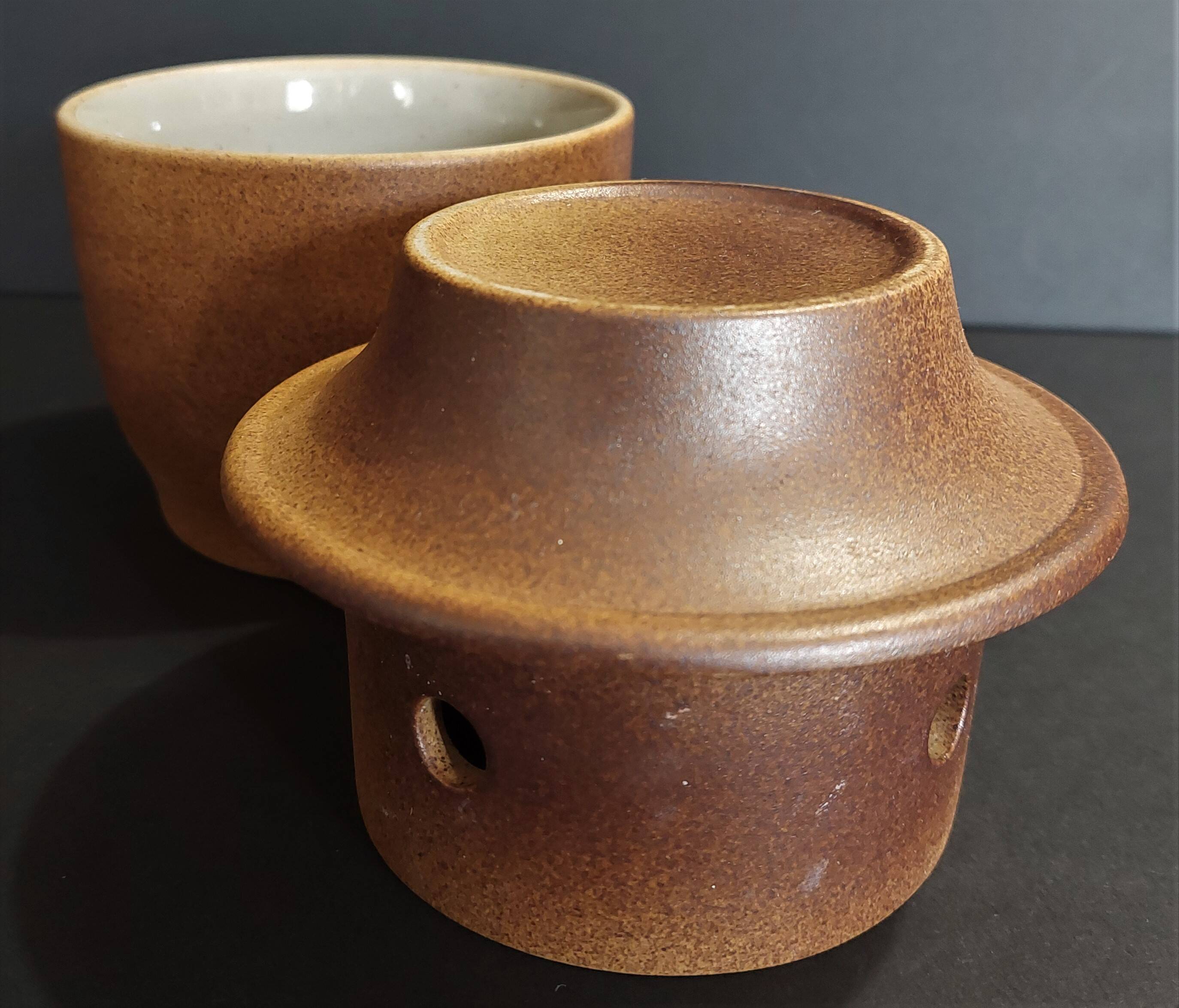 Vintage stoneware water dish