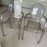 set of 2 x Louis Ghost armchairs Philippe Starck (Kartell)