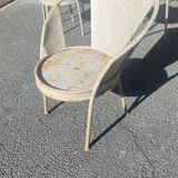 Series of 10 garden chairs made of steel garden patina