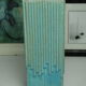 Blue stamped signed modernist ceramic vase from the 1980s.