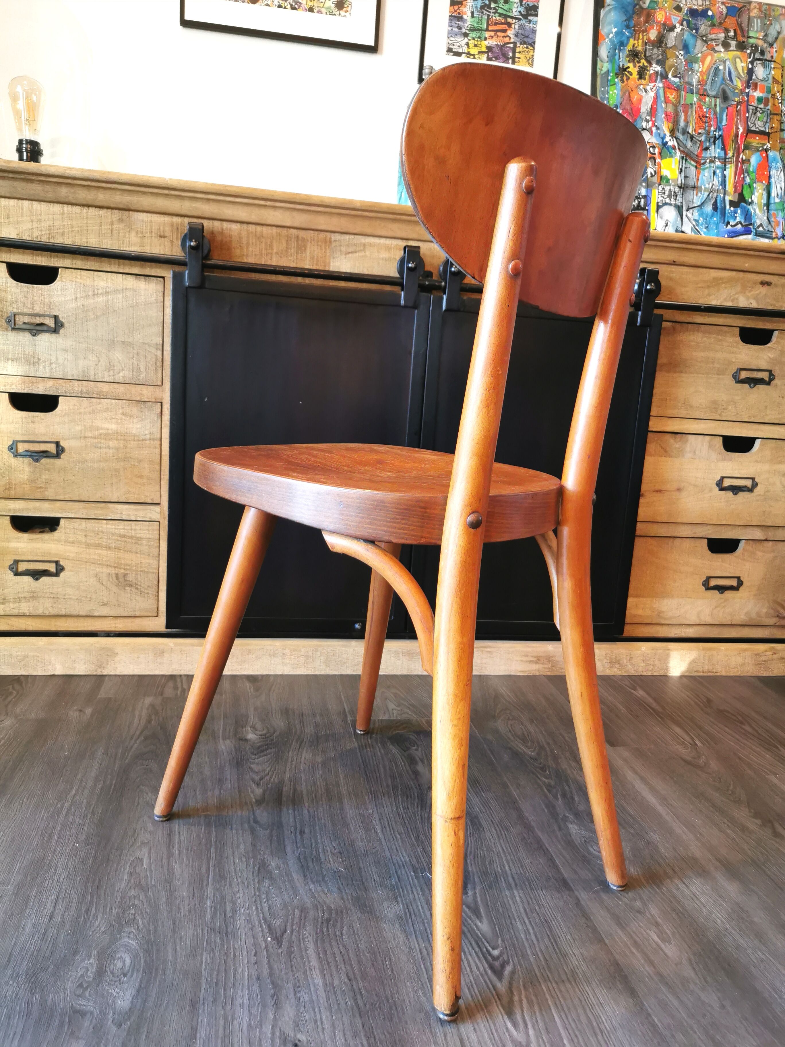 Series of 6 chairs bistro Baumann and Luterma