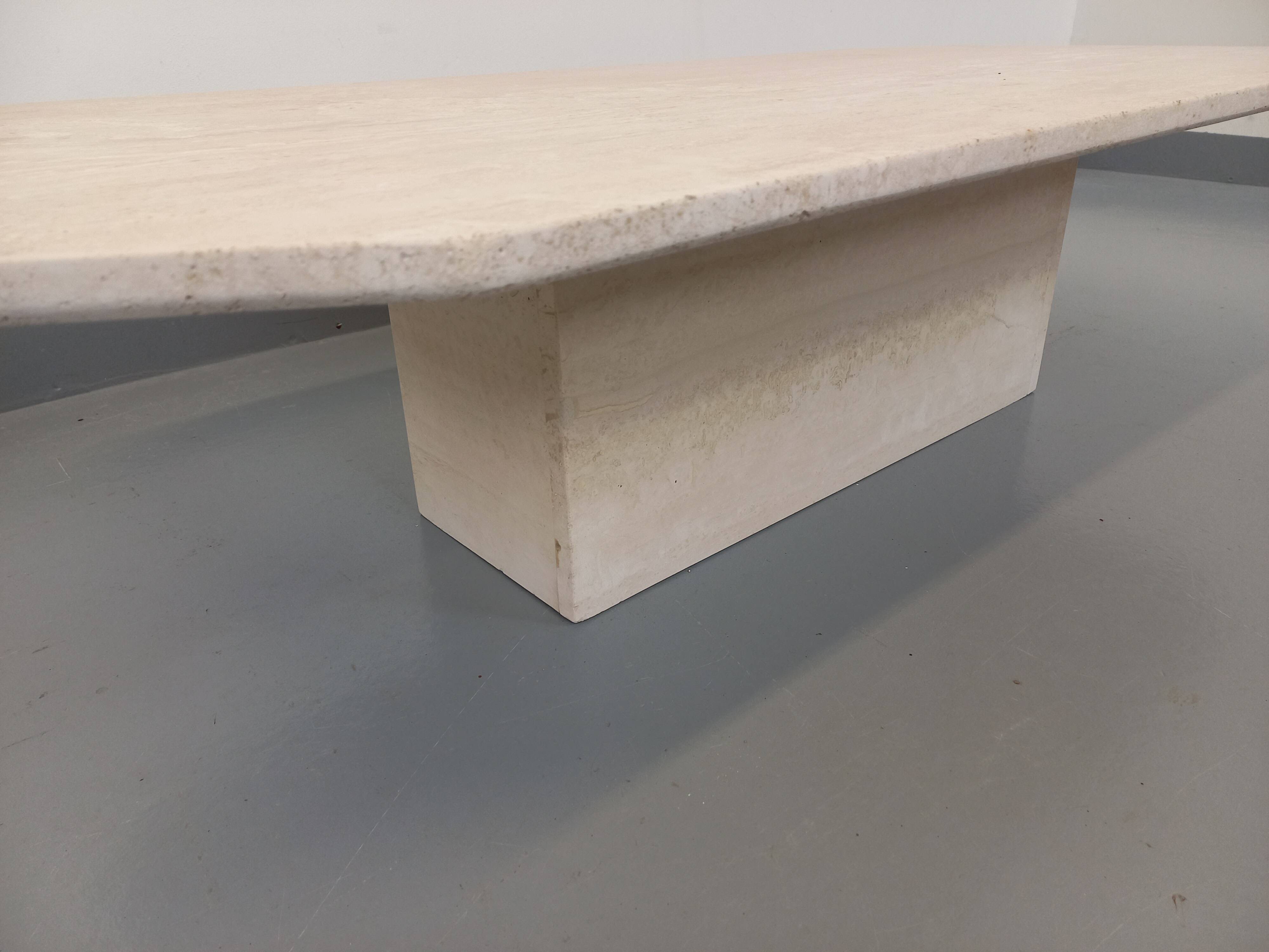 Vintage travertine coffee table from the 70s 80s