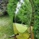 Oval Italian mirror of the 70s two complexions