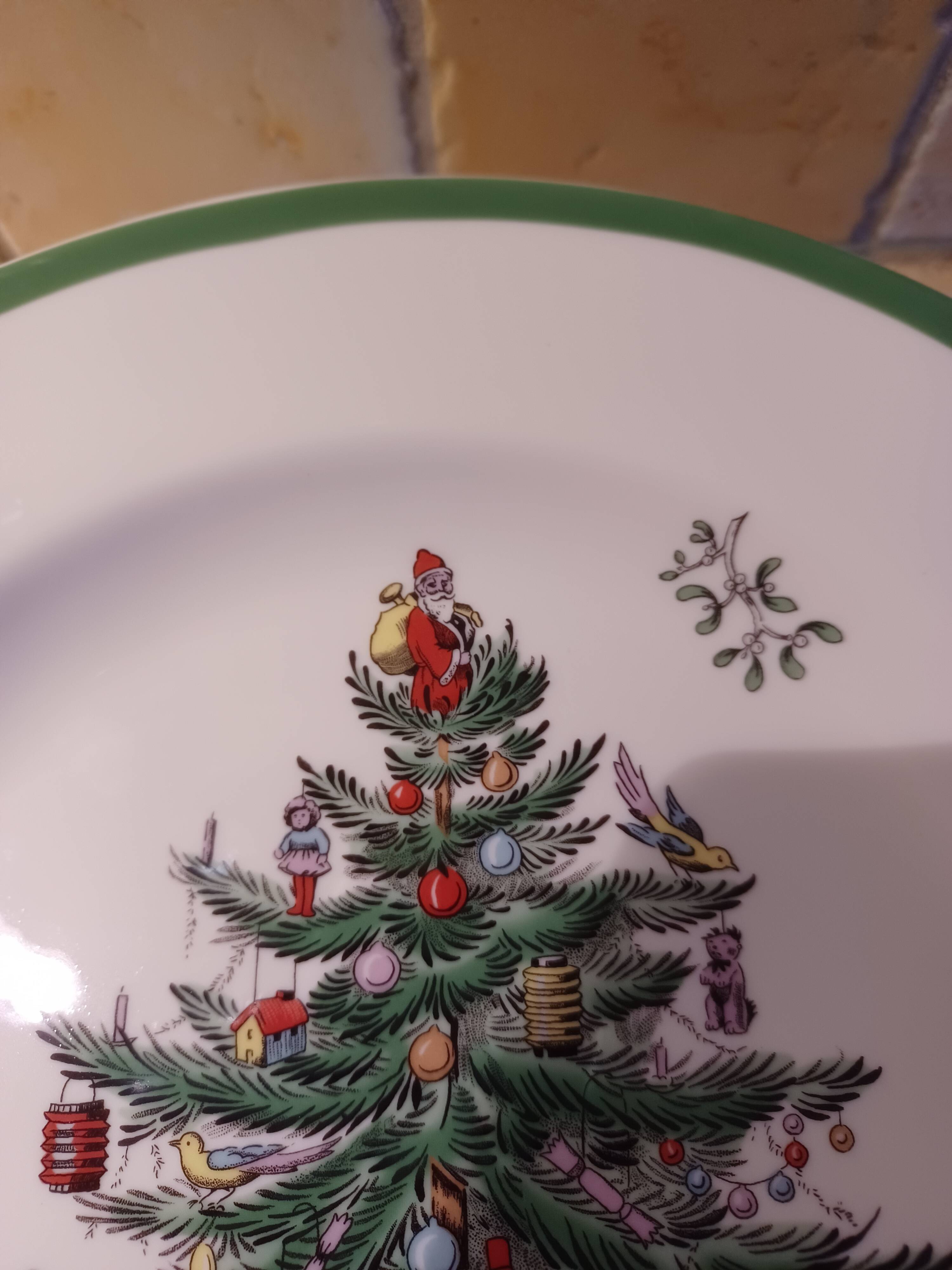 Christmas cake plate (on foot)