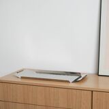 Stainless steel tray, Italian design, 1970s, made in Italy
