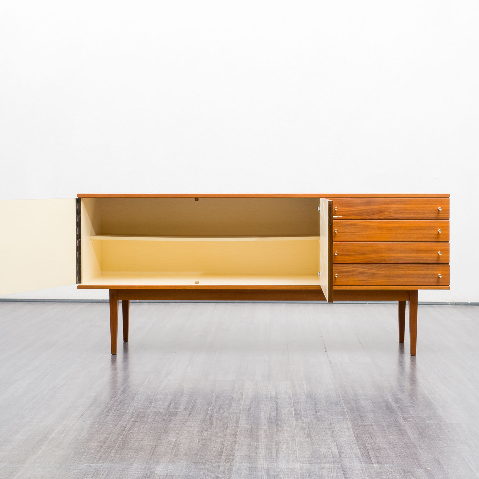 Vintage row, walnut, restored