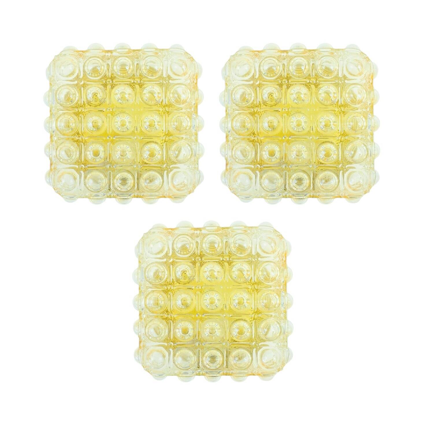 1 of 3 Mid-Century Bubble Glass Wall Lights by H.Tynell for Limburg, 1970s