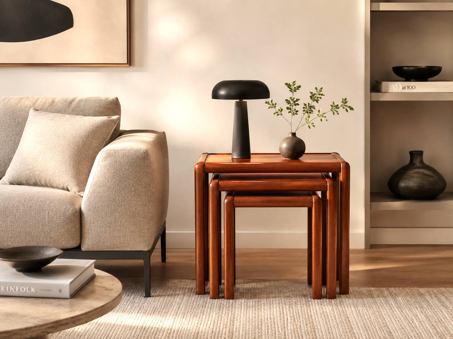 Vintage nesting tables from the 1970s.