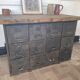 Meuble militaire 1945 12 tiroirs vintage industriel