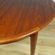 Scandinavian design round table in teak 1960