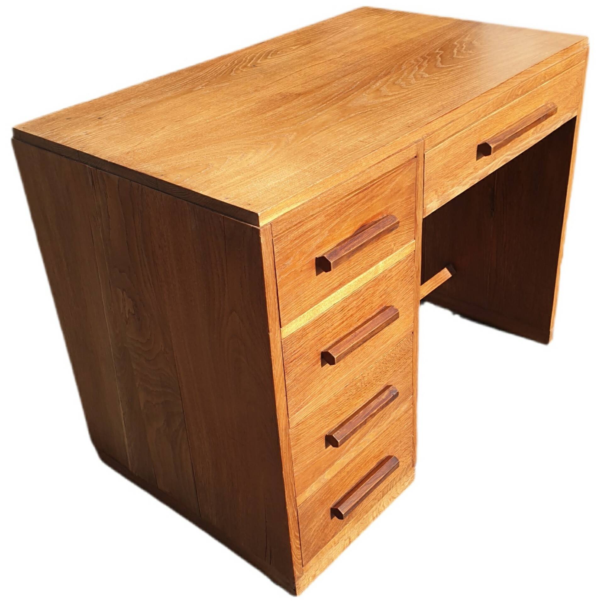 Bureau Art-Déco, en chêne, à caisson.
