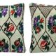 Set of 2 vintage kilim cushion covers 51x51 cm