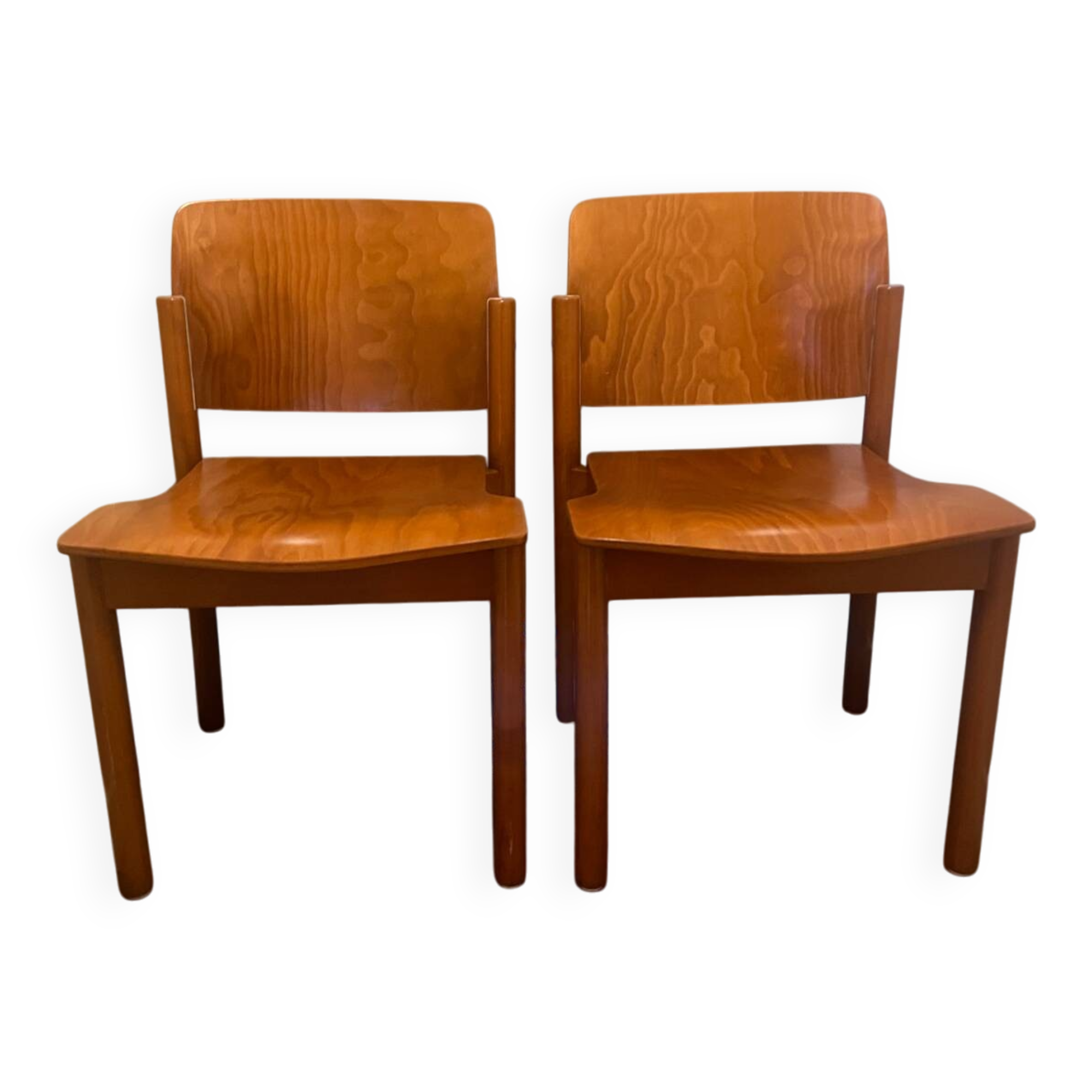 2 chaises vintage scandinave Kusch + Co