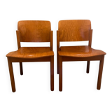 2 chaises vintage scandinave Kusch + Co