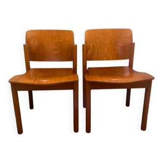 2 chaises vintage scandinave Kusch + Co