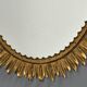 Midcentury bohemian Hollywood Regency Spanish gilt metal sun mirror, 1960s