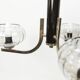 Lustre See Delmas 3 branches noir et doré verre transparent 1960